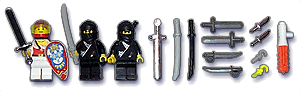 Hippolyta, two ninjas, and a bunch of blades